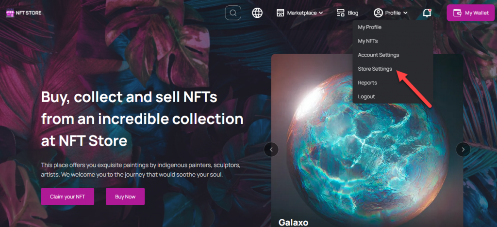 Enhance your NFT marketplace appearance by adding a background image